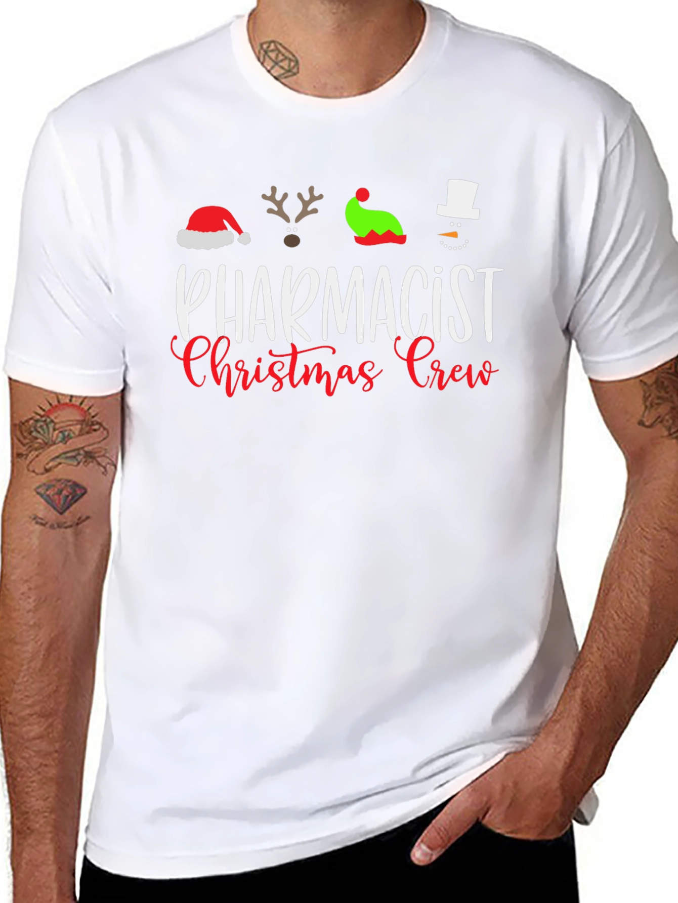 Pharmacist Christmas Crew T-Shirt