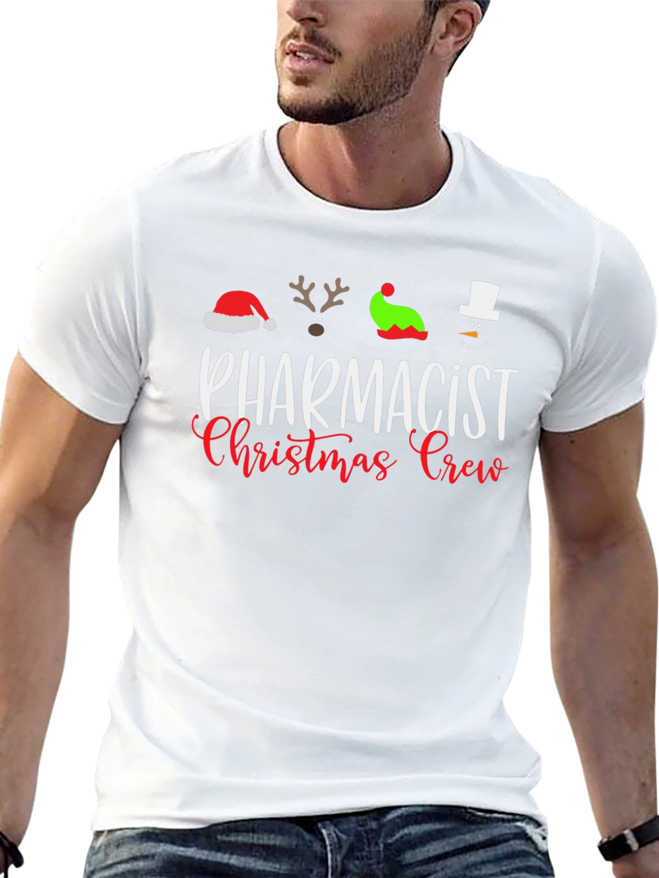 Pharmacist Christmas Crew T-Shirt