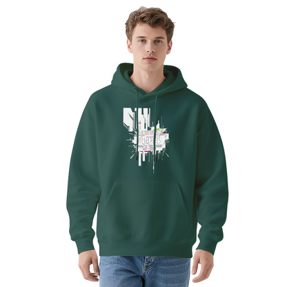 Glitch Error 404 Not Found Cyber Punk Hoodie