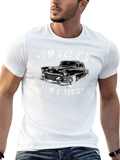 Im Not Old Im Classic Car Graphic Black T-Shirt