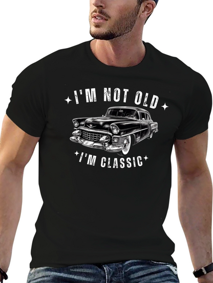 Im Not Old Im Classic Car Graphic Black T-Shirt