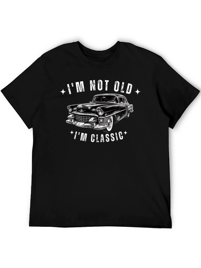 Im Not Old Im Classic Car Graphic Black T-Shirt