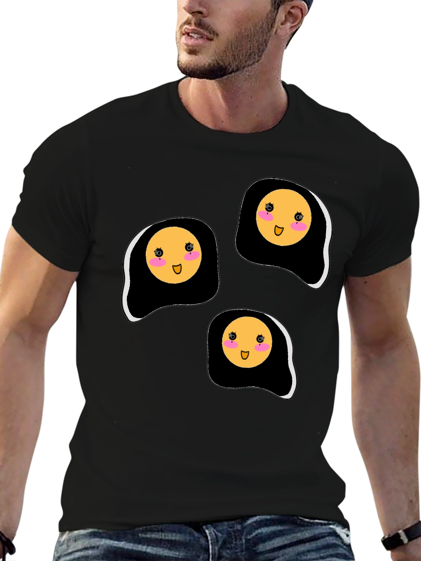 Cute Kawaii Fried Eggs Graphic T-Shirt