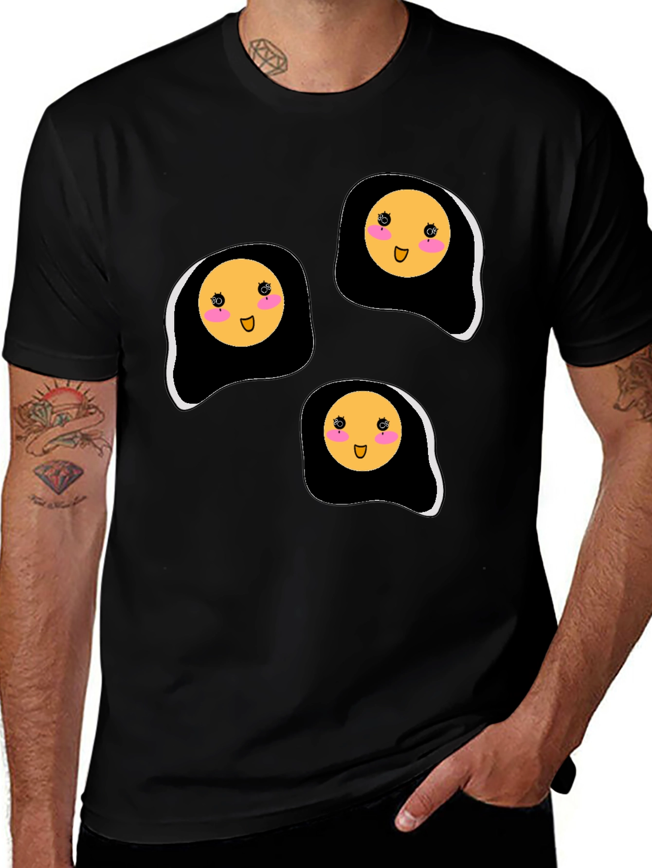Cute Kawaii Fried Eggs Graphic T-Shirt