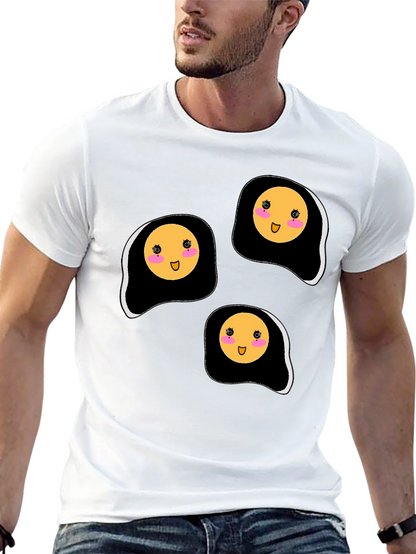 Cute Kawaii Fried Eggs Graphic T-Shirt