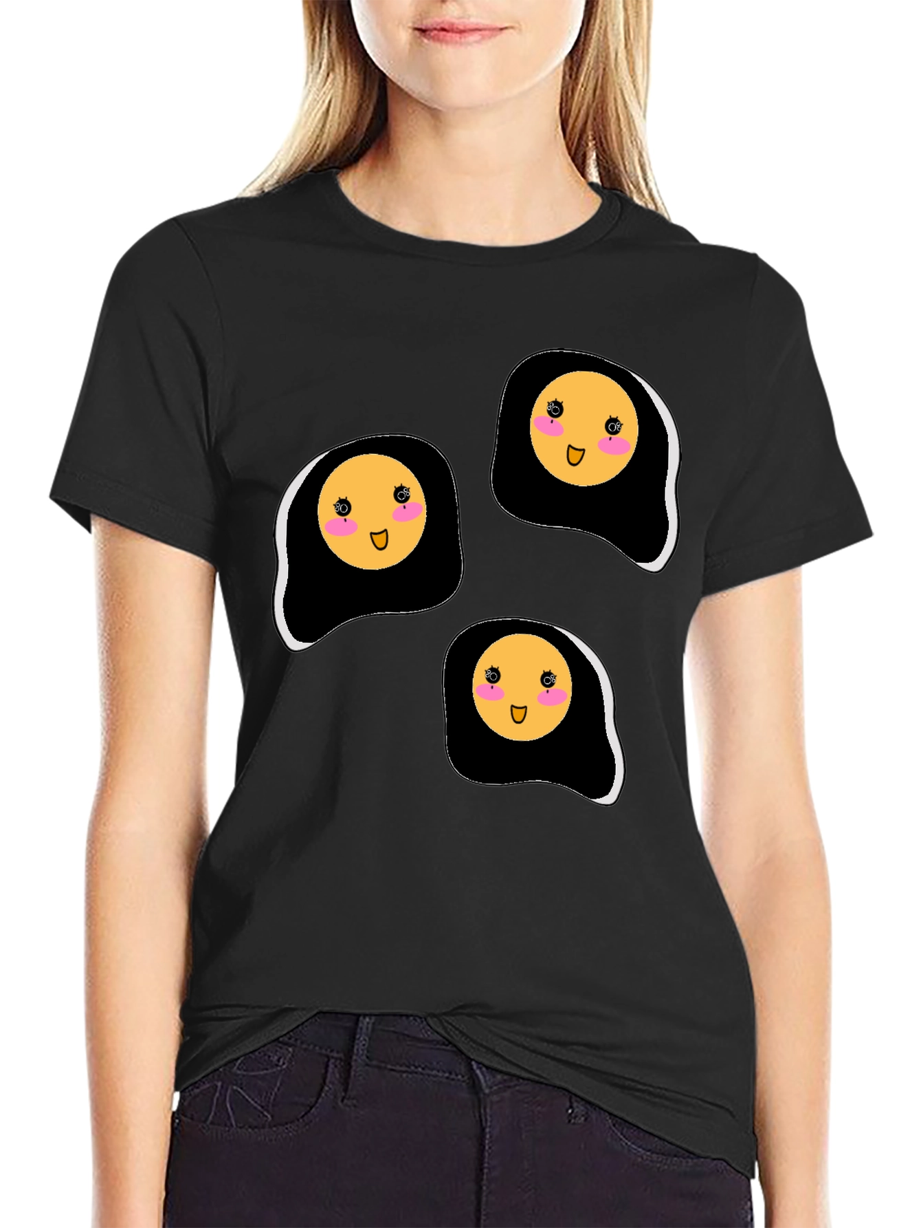 Cute Kawaii Fried Eggs Graphic T-Shirt