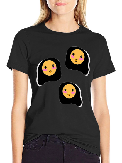 Cute Kawaii Fried Eggs Graphic T-Shirt
