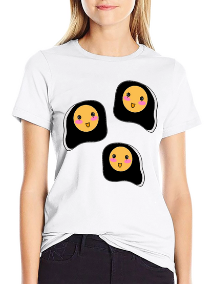 Cute Kawaii Fried Eggs Graphic T-Shirt
