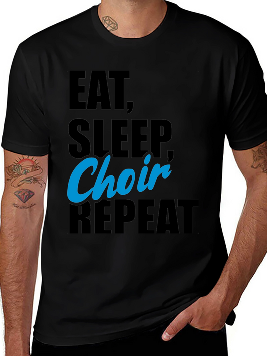 Eat Sleep Choir Repeat Black T-Shirt