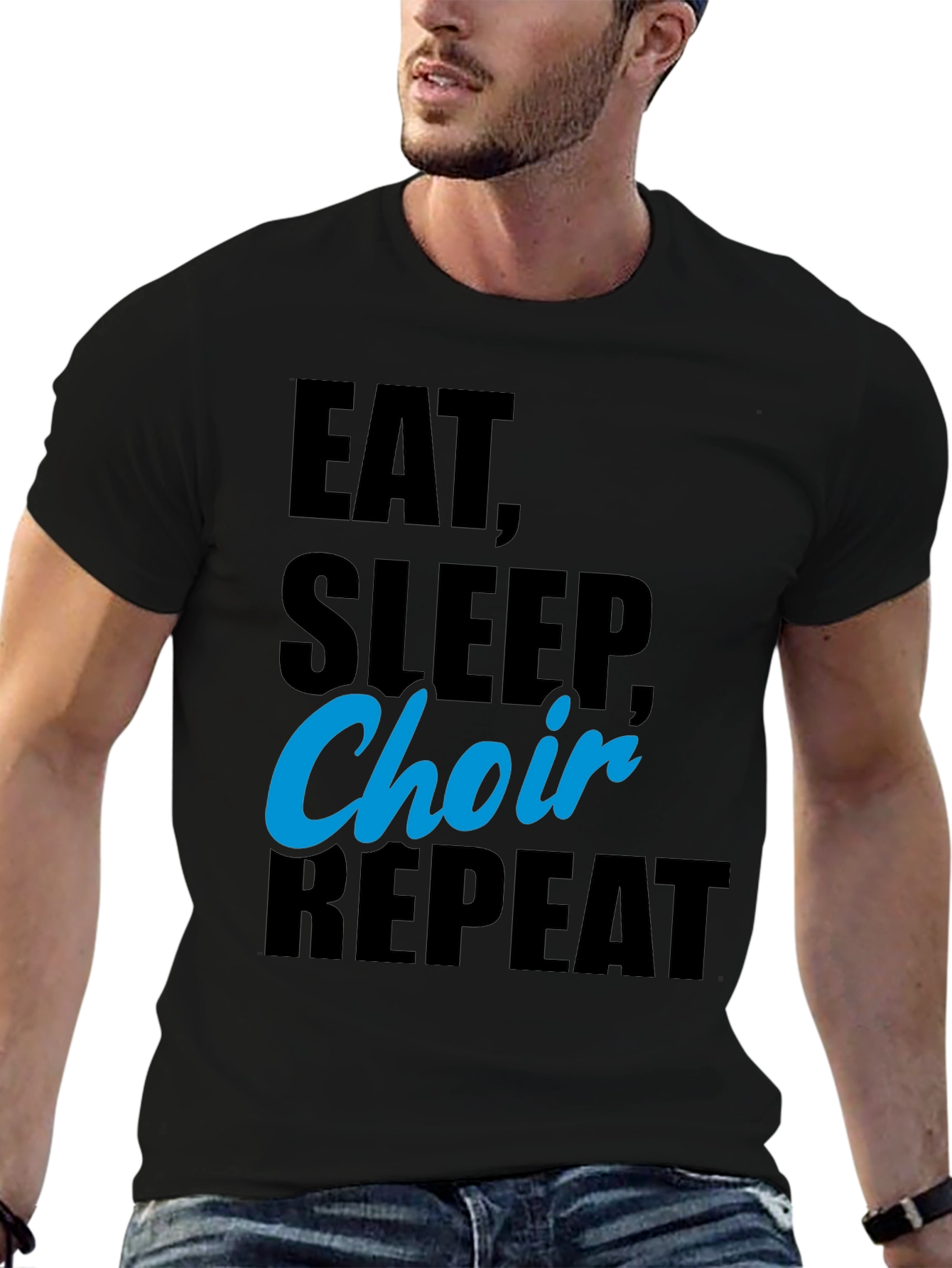 Eat Sleep Choir Repeat Black T-Shirt