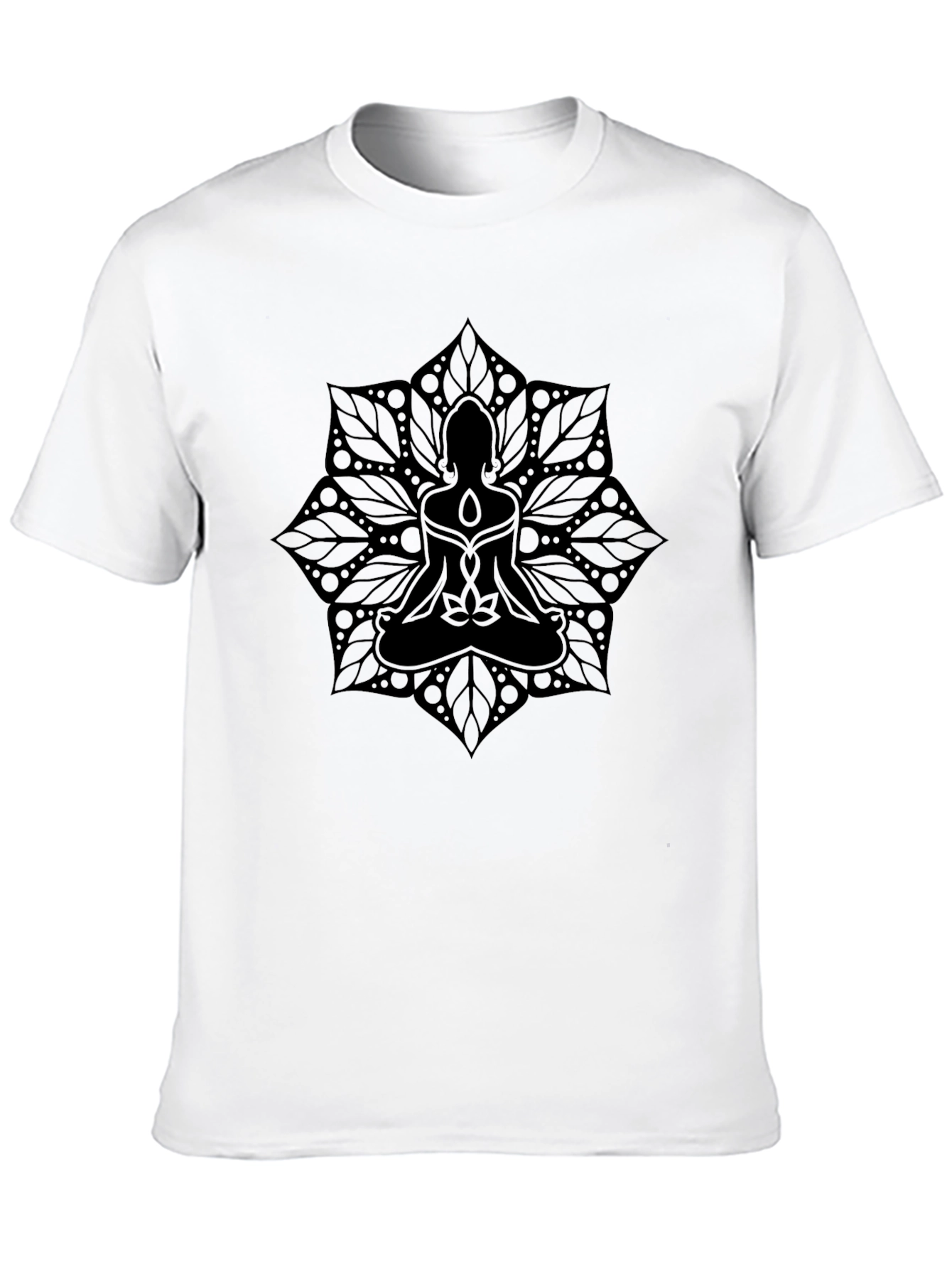 Black Mandala Meditation T-Shirt