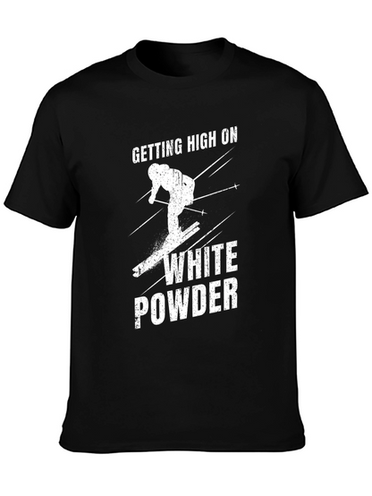 Getting High on White Powder Black T-Shirt