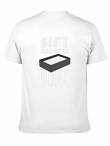 Sift Happens Graphic Tee - Black Cotton T-Shirt