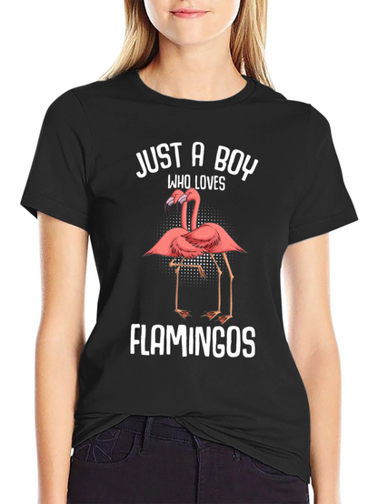 Just A Boy Who Loves Flamingos T-Shirt