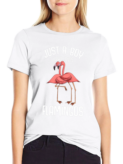 Just A Boy Who Loves Flamingos T-Shirt