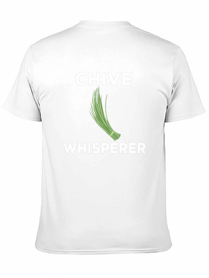 Chive Whisperer Black T-Shirt Funny Gardening Tee