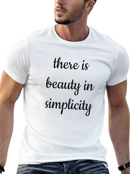 Minimalist Beauty in Simplicity Black T-Shirt