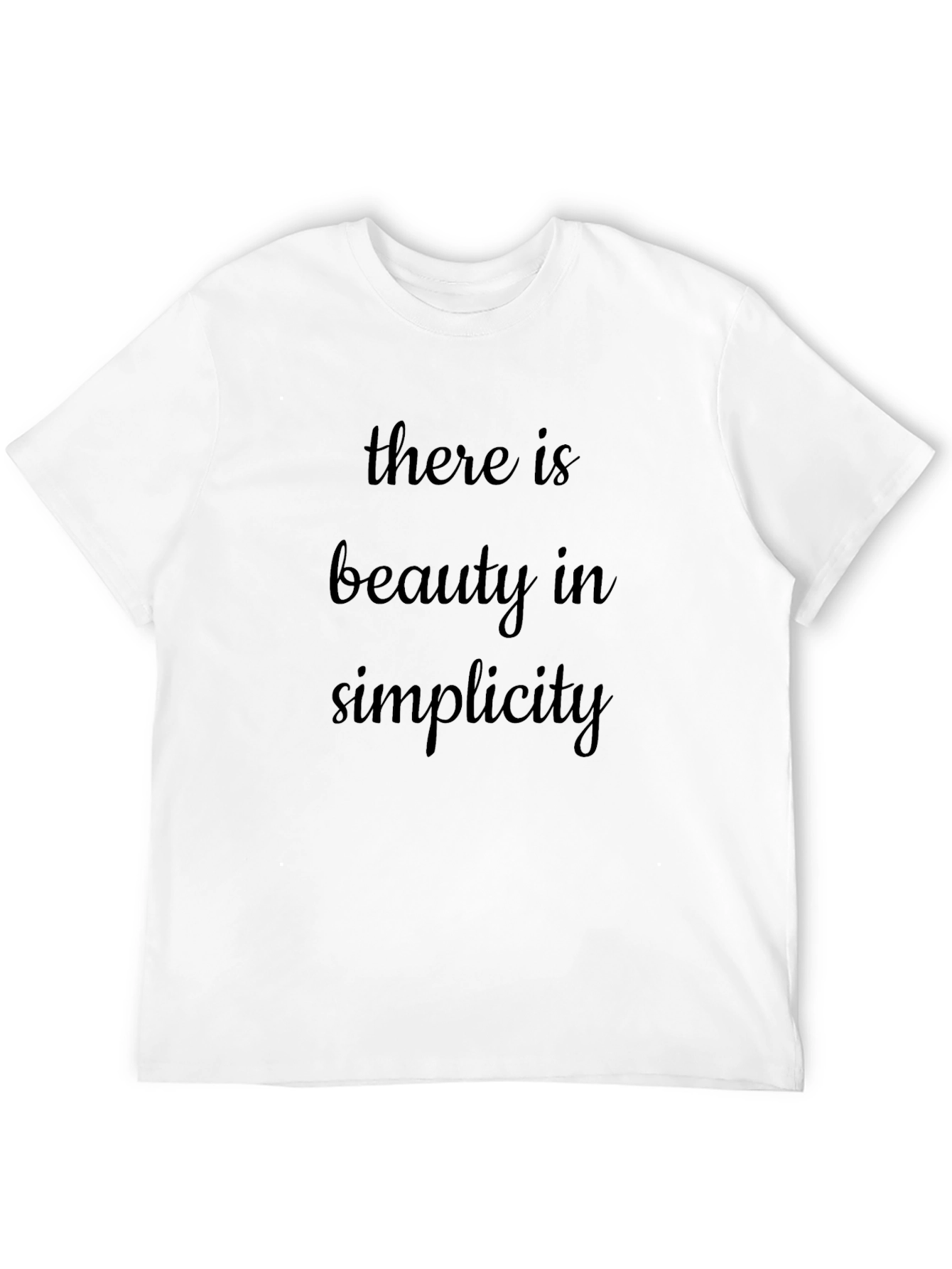 Minimalist Beauty in Simplicity Black T-Shirt