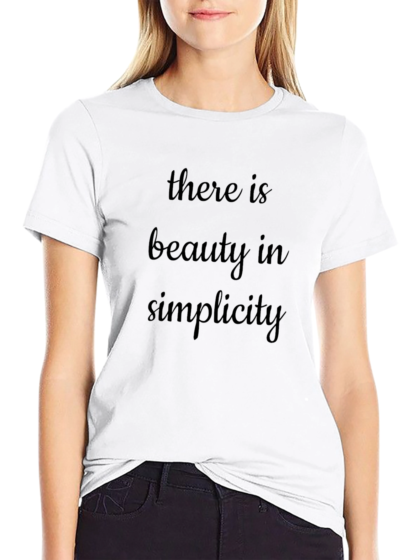 Minimalist Beauty in Simplicity Black T-Shirt