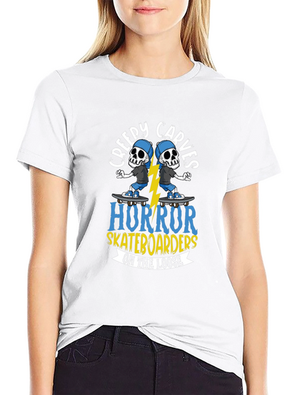 Creepy Carves Horror Skateboarders T-Shirt