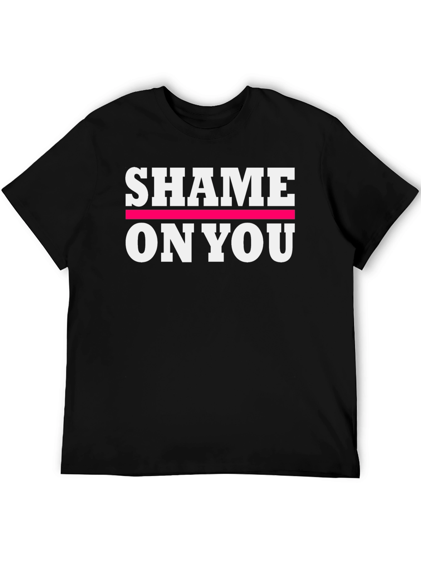 Shame on You Graphic Print Crew Neck T-Shirt