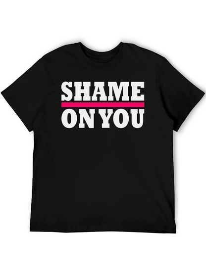 Shame on You Graphic Print Crew Neck T-Shirt