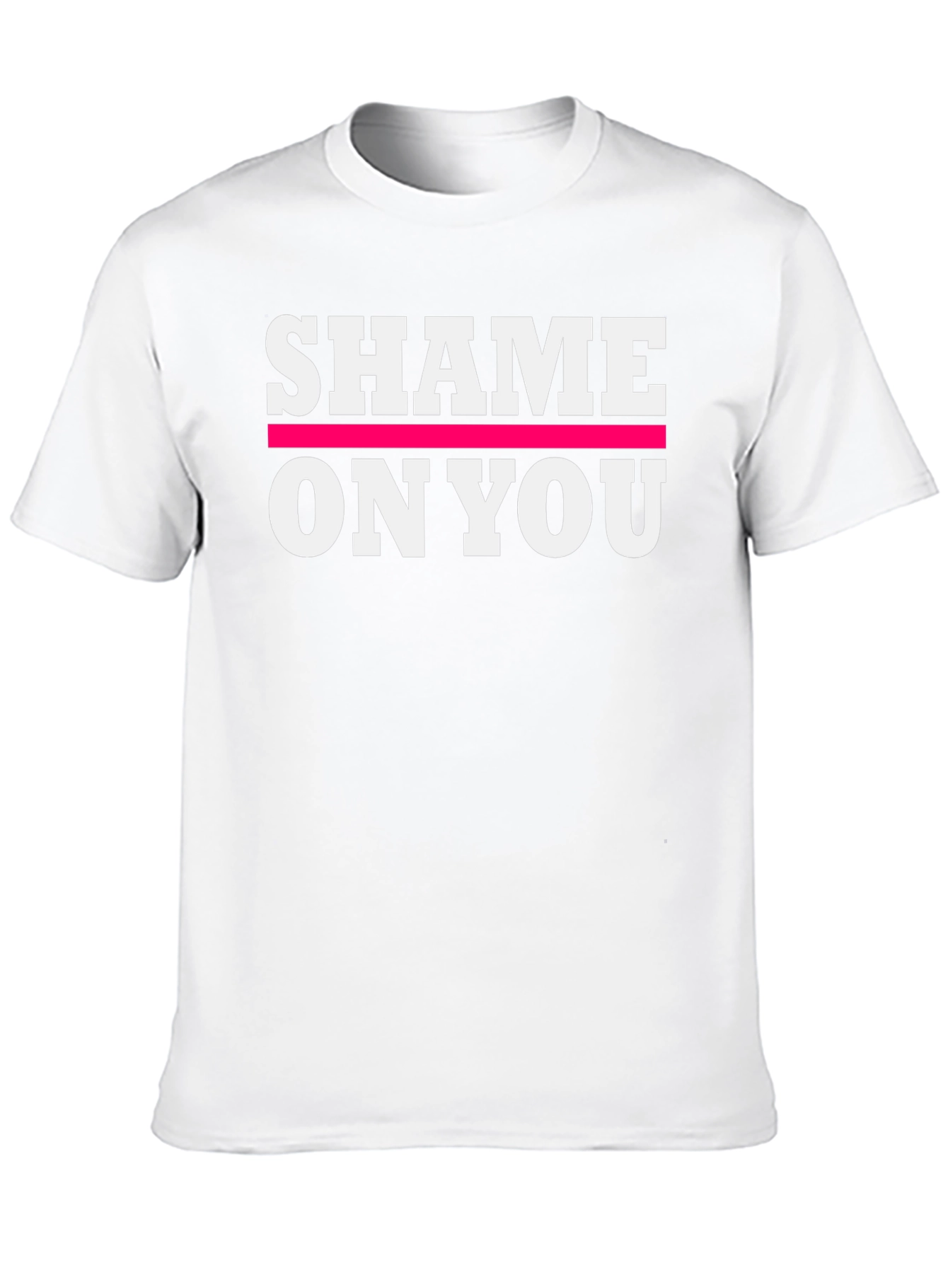Shame on You Graphic Print Crew Neck T-Shirt