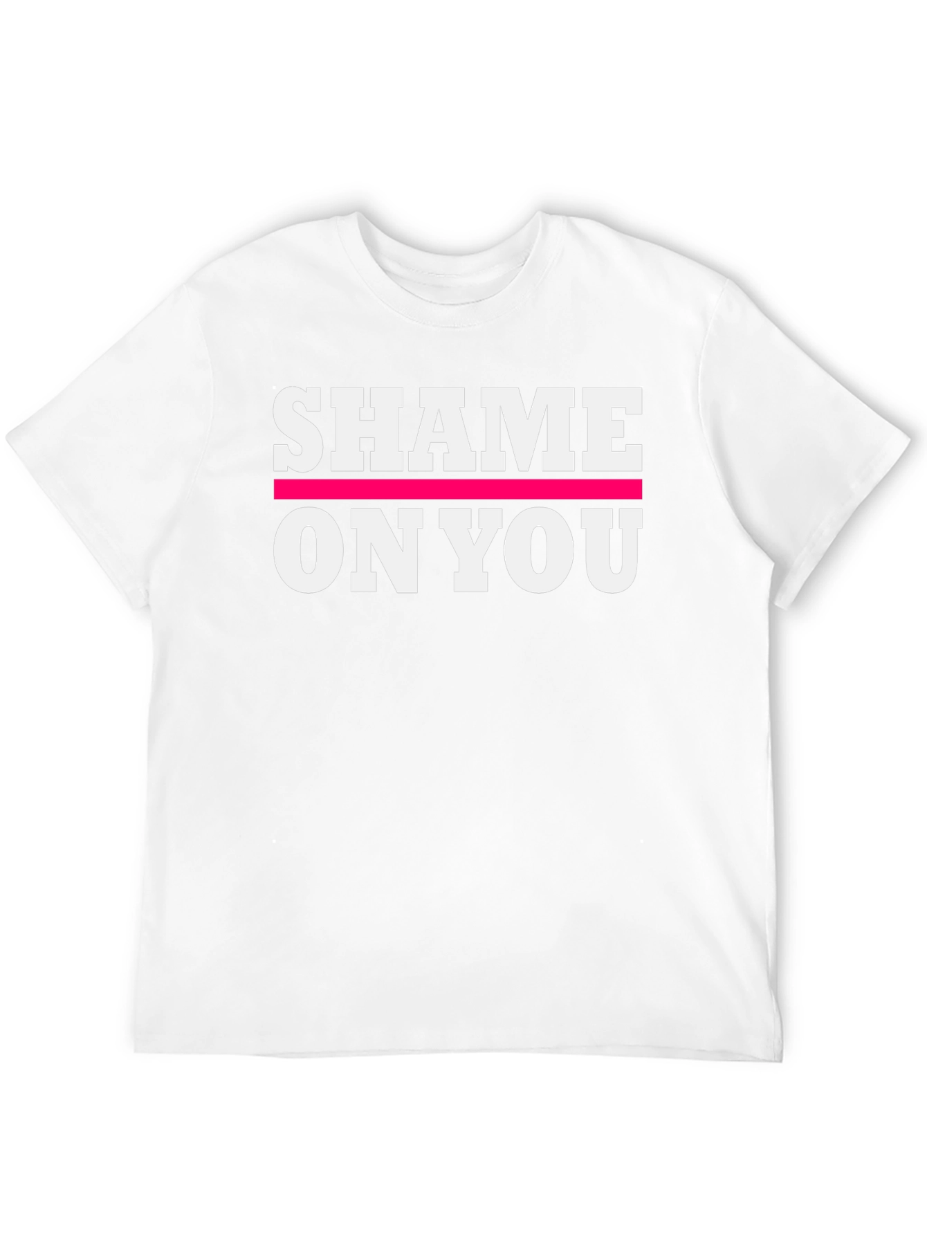 Shame on You Graphic Print Crew Neck T-Shirt
