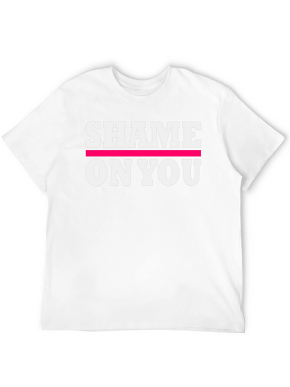 Shame on You Graphic Print Crew Neck T-Shirt