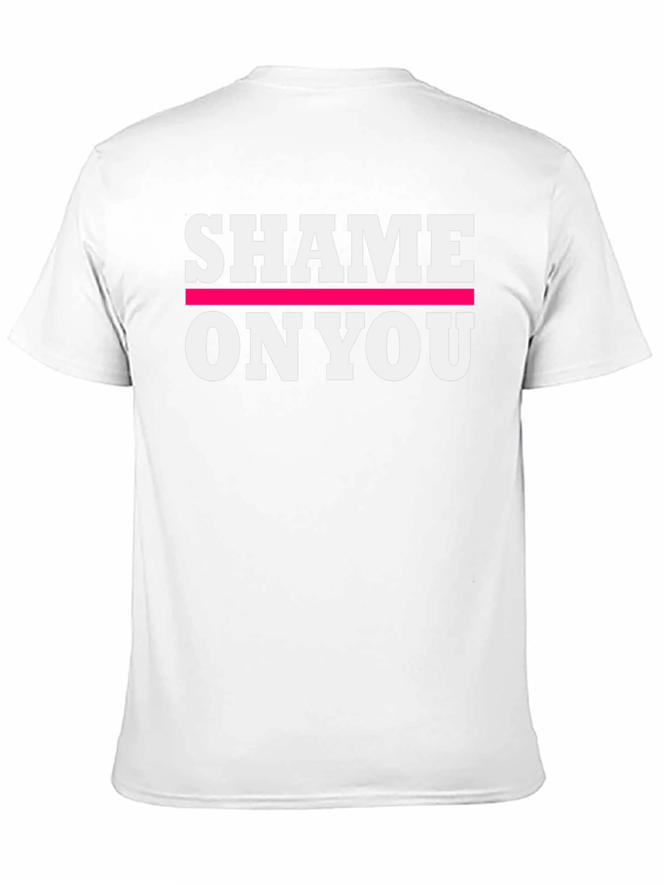 Shame on You Graphic Print Crew Neck T-Shirt