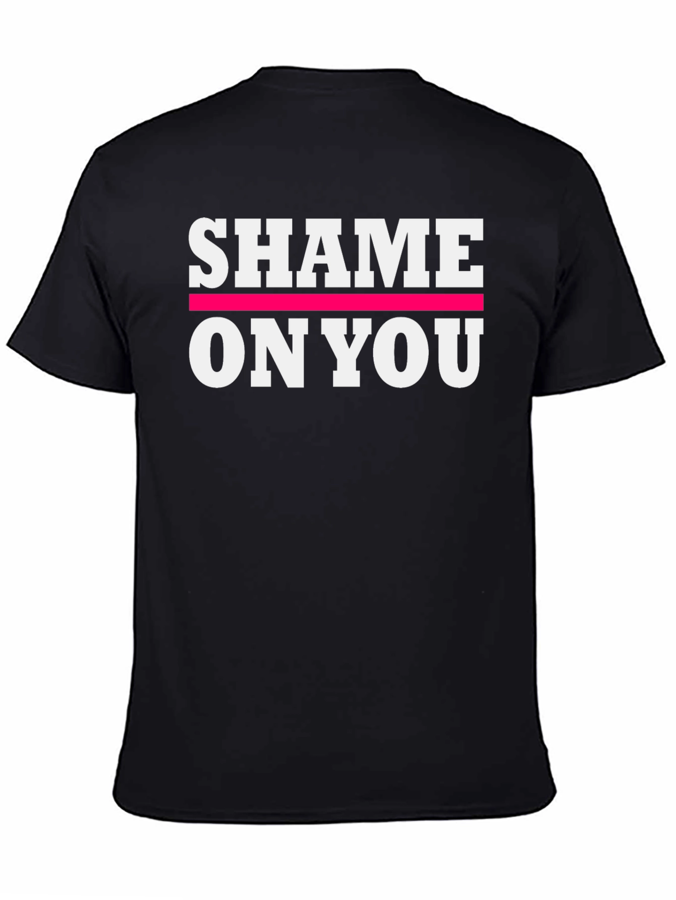 Shame on You Graphic Print Crew Neck T-Shirt