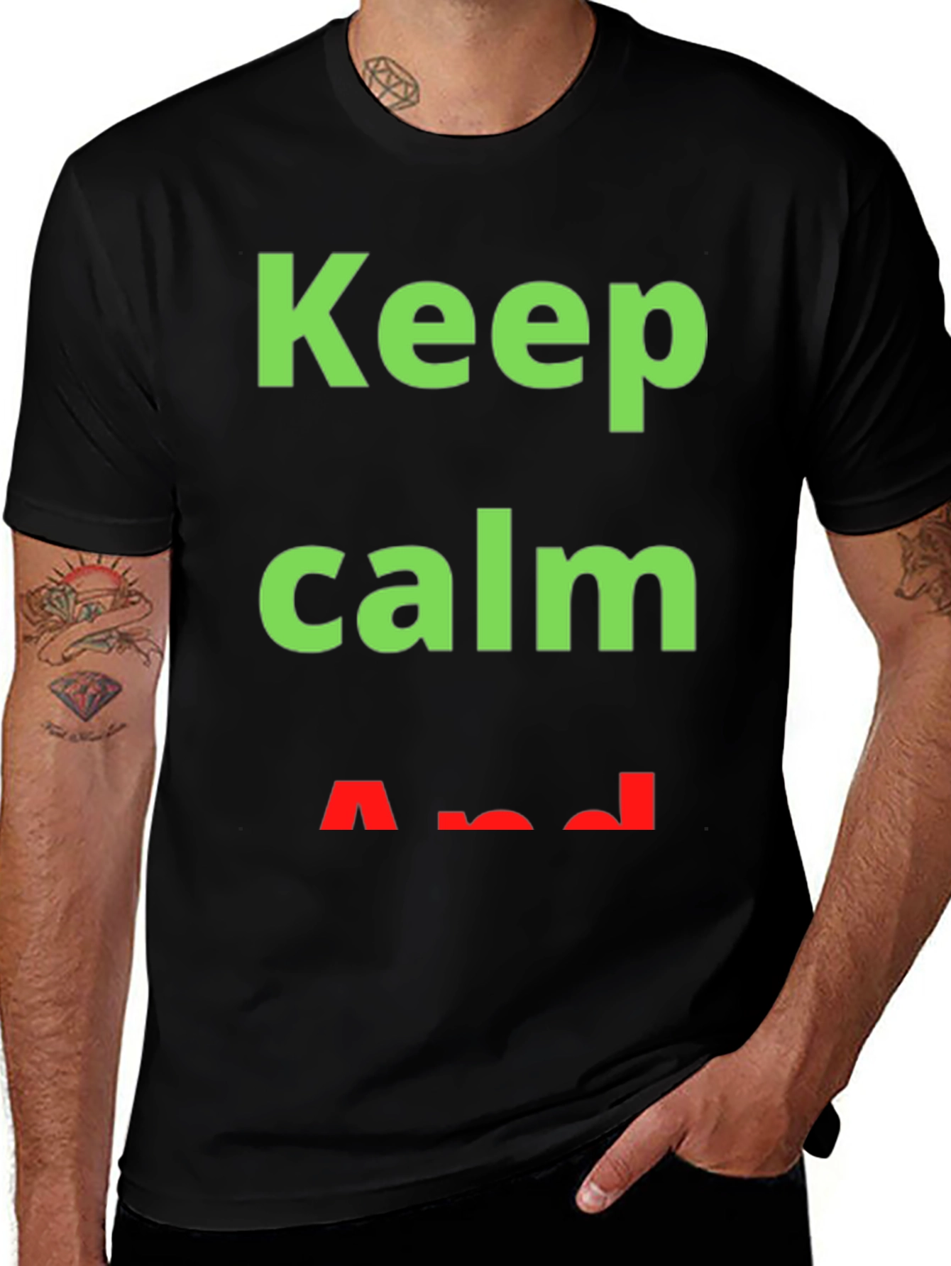 Keep Calm T-Shirt - Trendy Slogan Tee