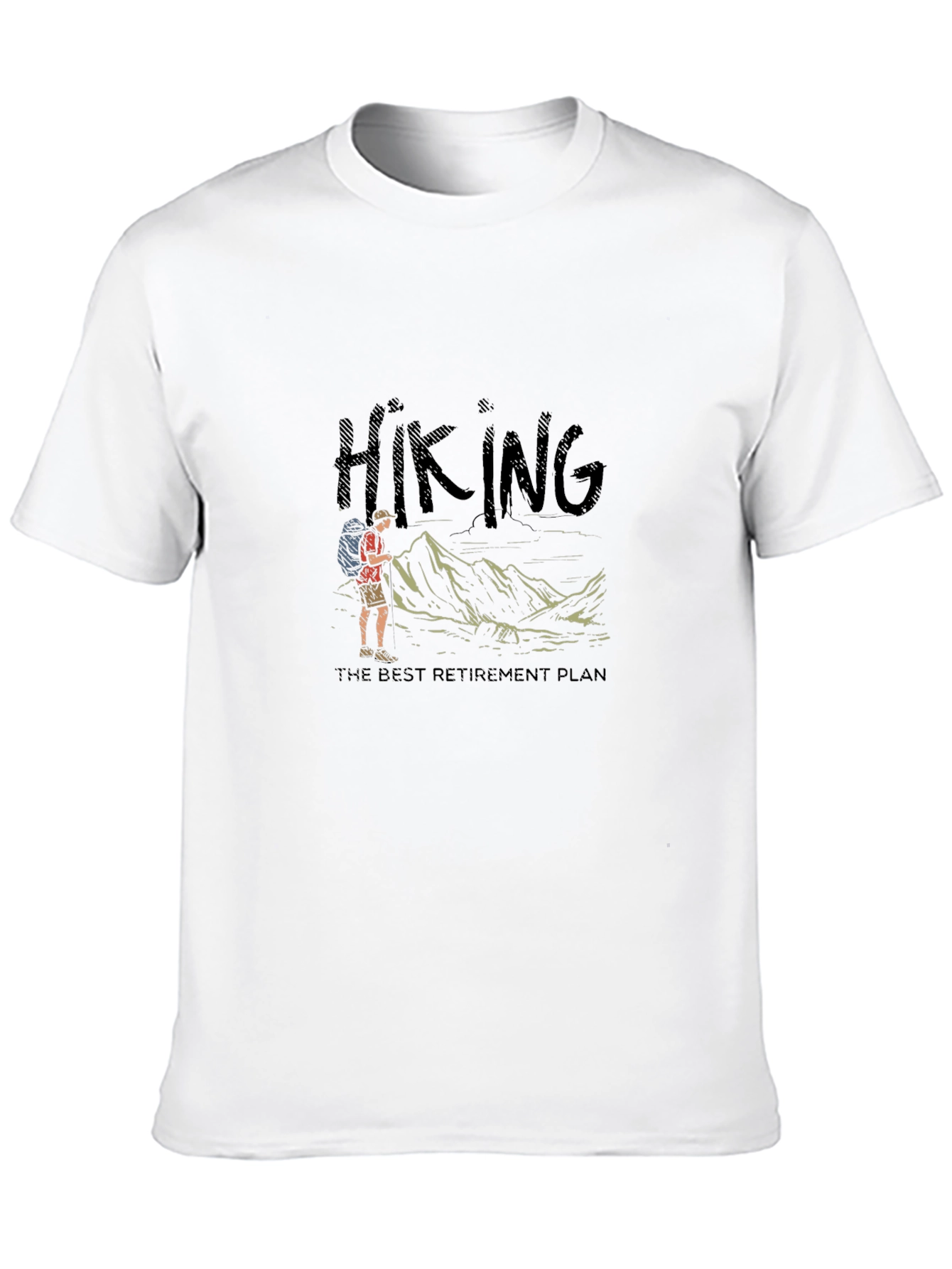 Hiking Retirement Plan Black T-Shirt