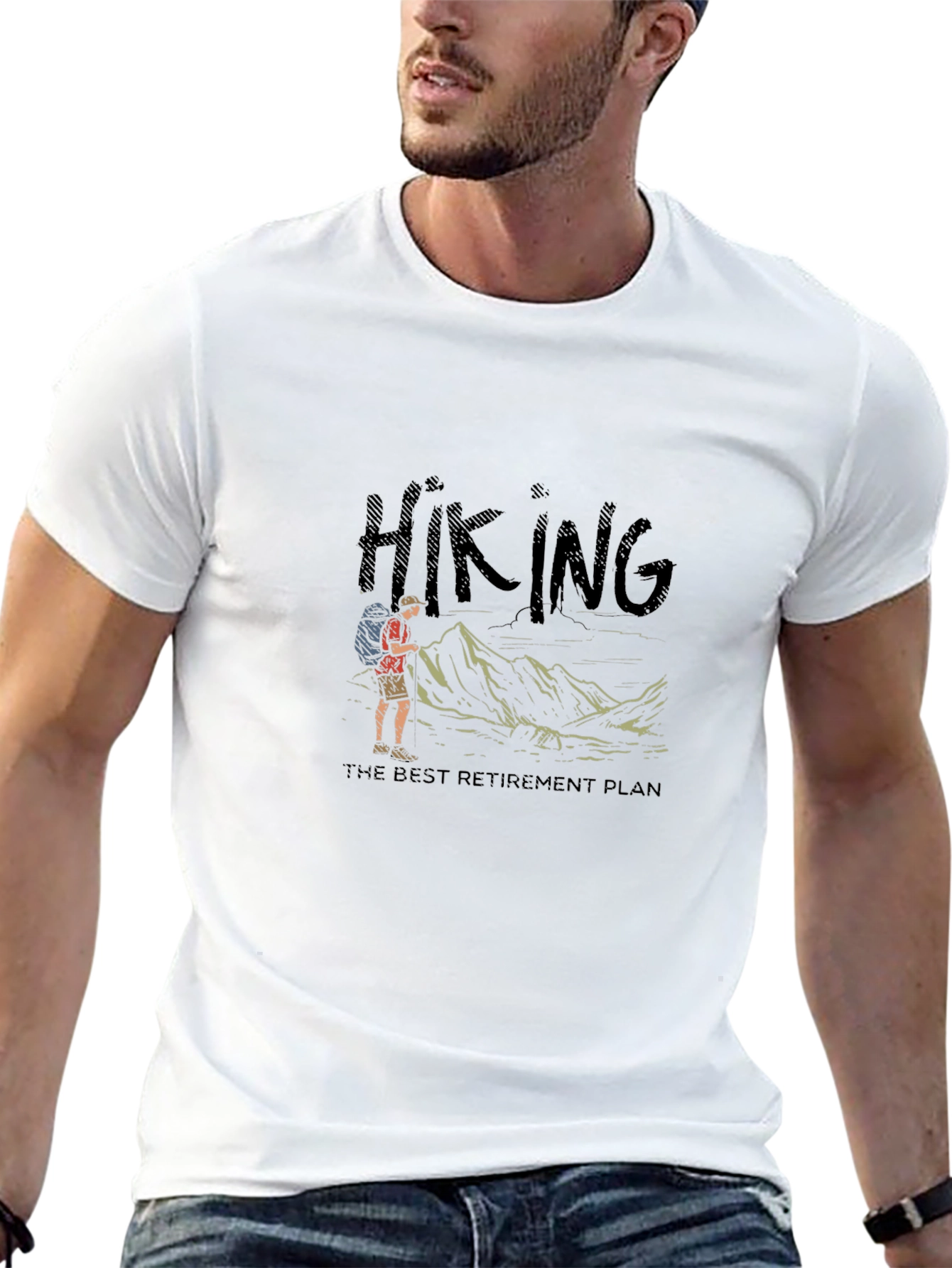 Hiking Retirement Plan Black T-Shirt