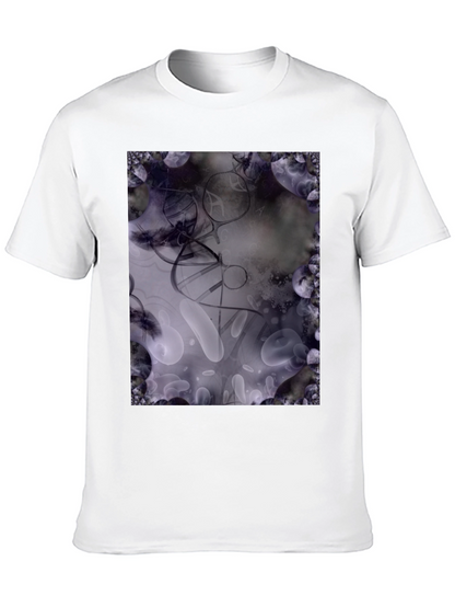 Abstract Art T-Shirt: Black Cotton Blend Tee