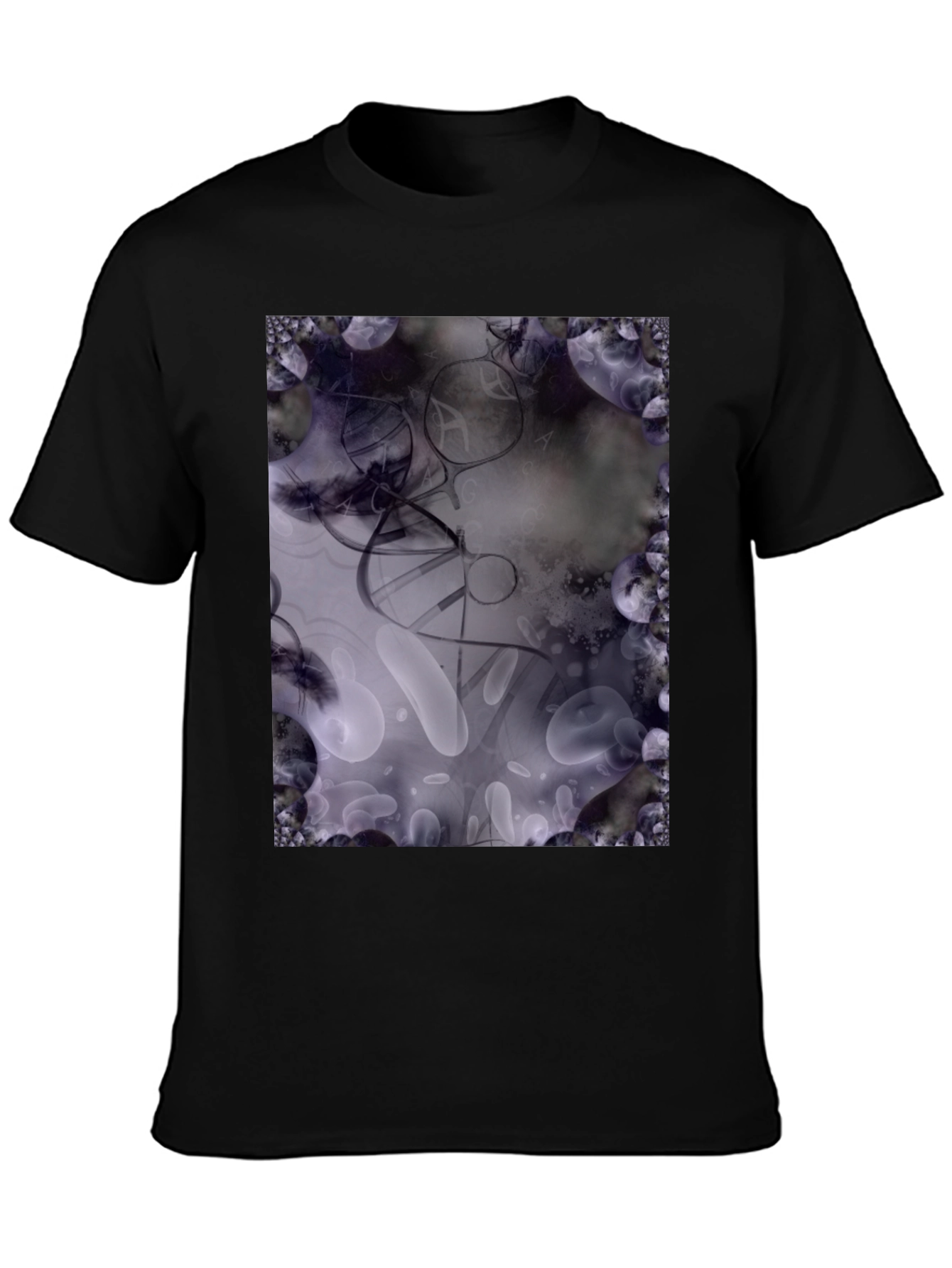 Abstract Art T-Shirt: Black Cotton Blend Tee