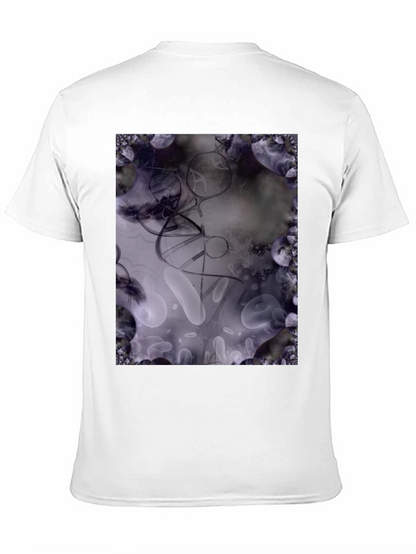 Abstract Art T-Shirt: Black Cotton Blend Tee