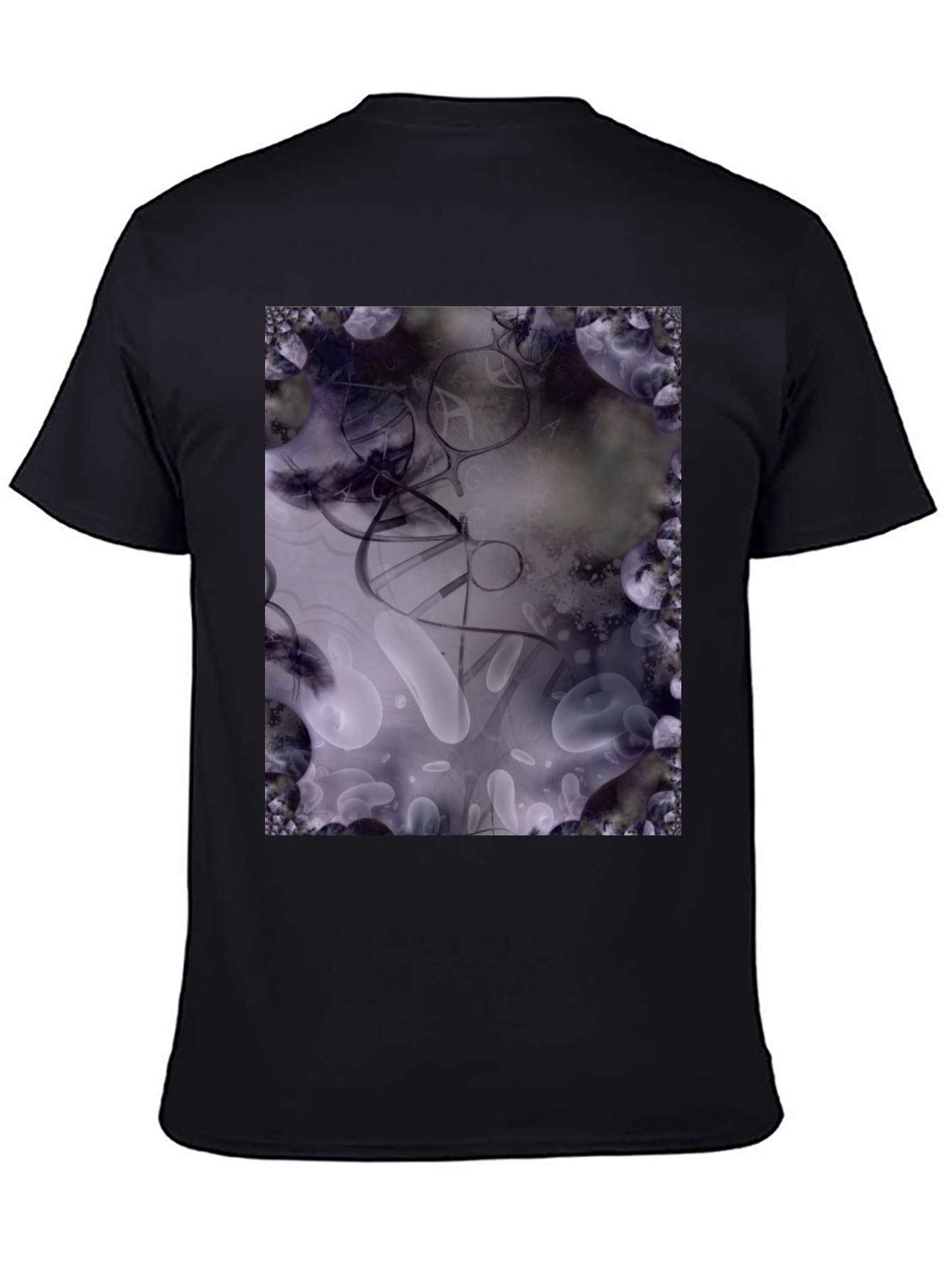 Abstract Art T-Shirt: Black Cotton Blend Tee