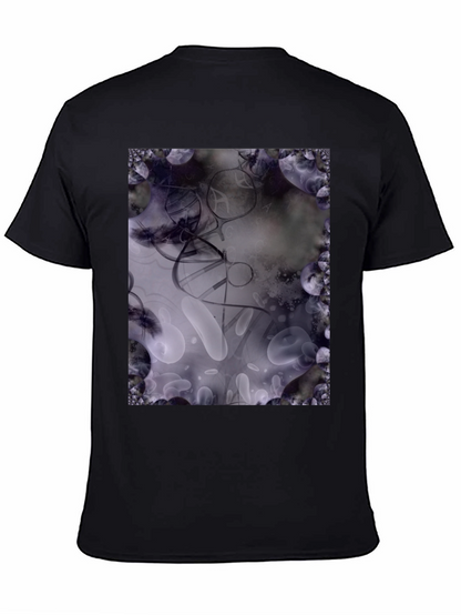 Abstract Art T-Shirt: Black Cotton Blend Tee