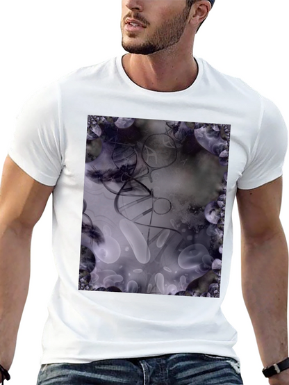 Abstract Art T-Shirt: Black Cotton Blend Tee