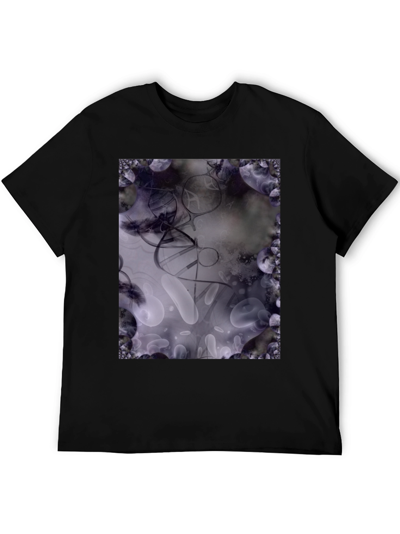 Abstract Art T-Shirt: Black Cotton Blend Tee
