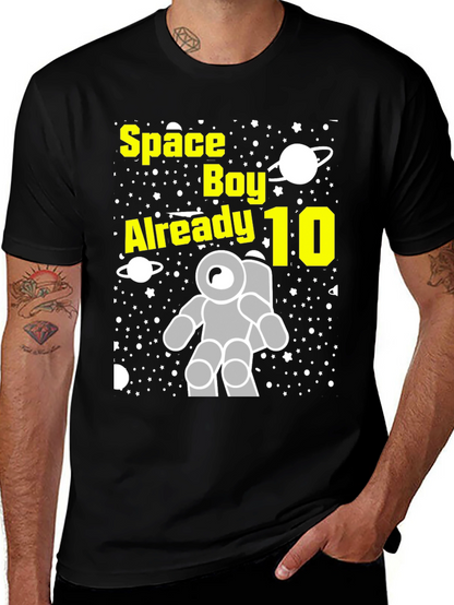Space Boy 10th Birthday T-Shirt