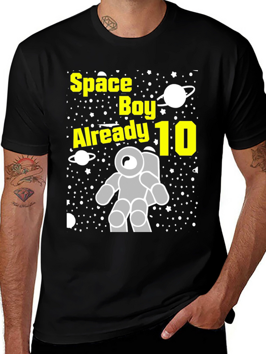 Space Boy 10th Birthday T-Shirt