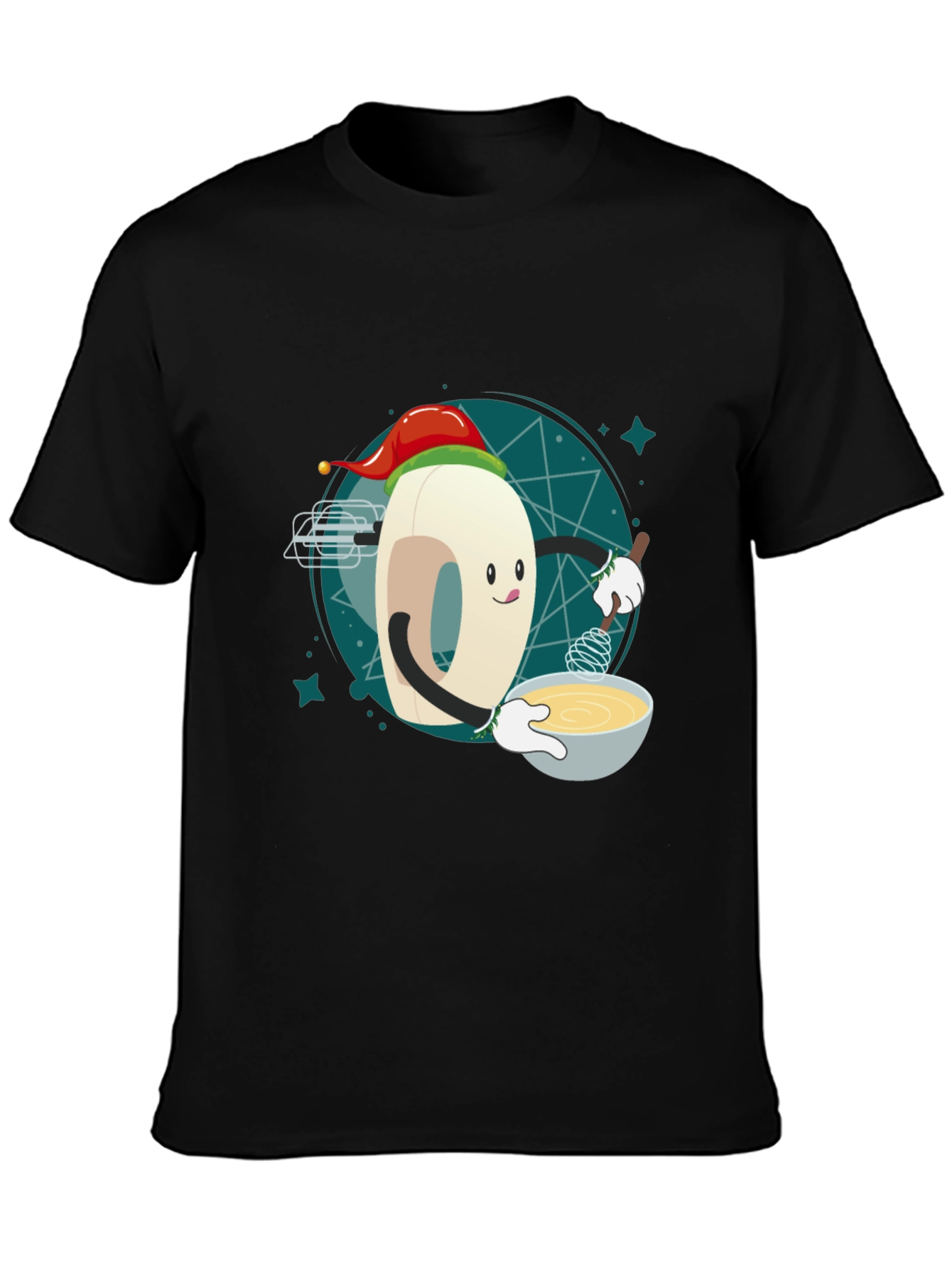 Festive Doughnut Baker T-Shirt - Holiday Cooking Tee