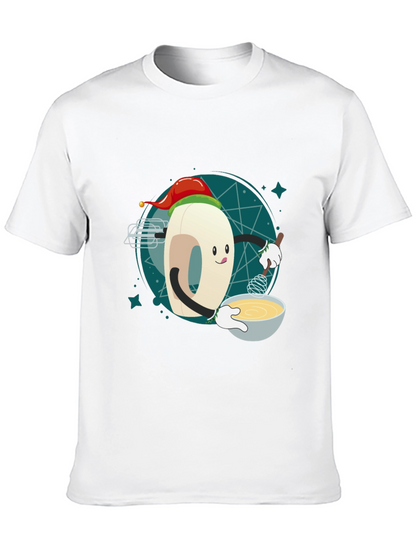 Festive Doughnut Baker T-Shirt - Holiday Cooking Tee