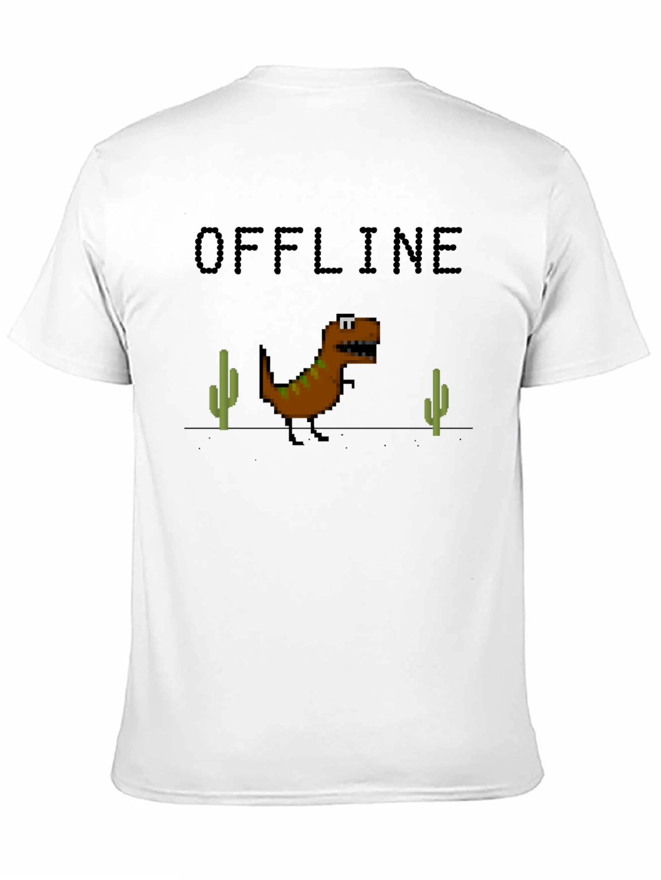 Offline Dinosaur Graphic T-Shirt - Black Crew Neck