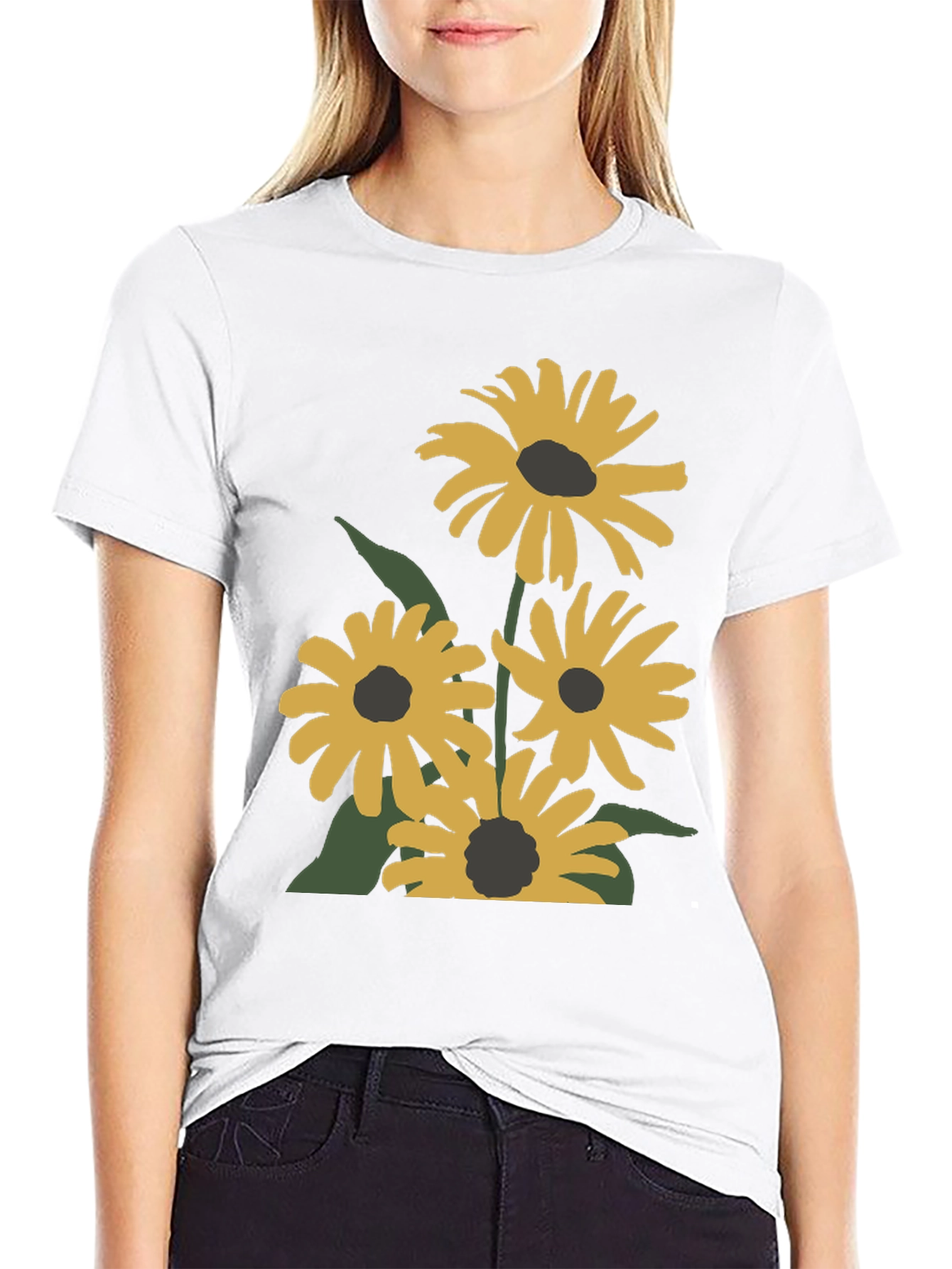 Black Floral Graphic T-Shirt