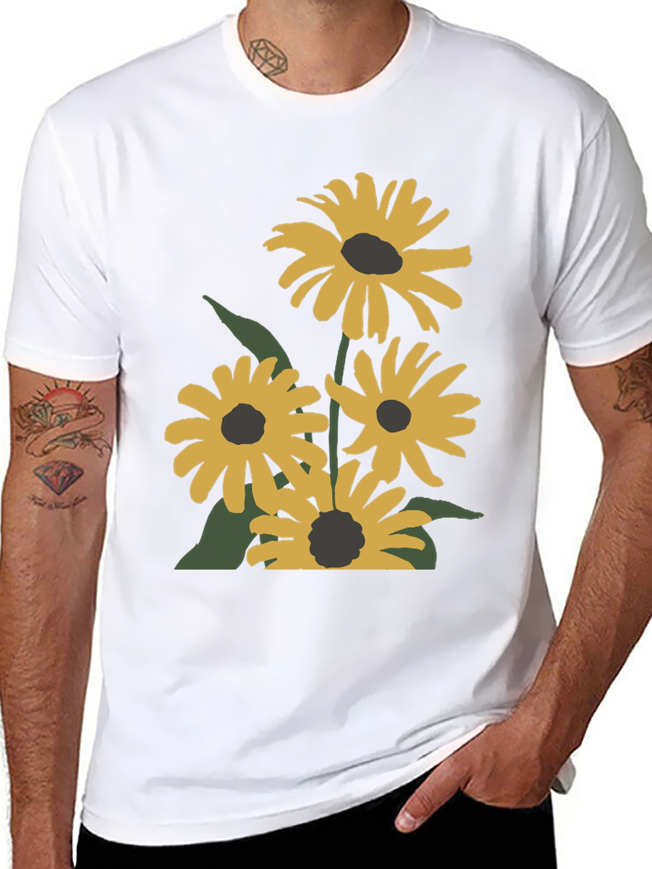 Black Floral Graphic T-Shirt