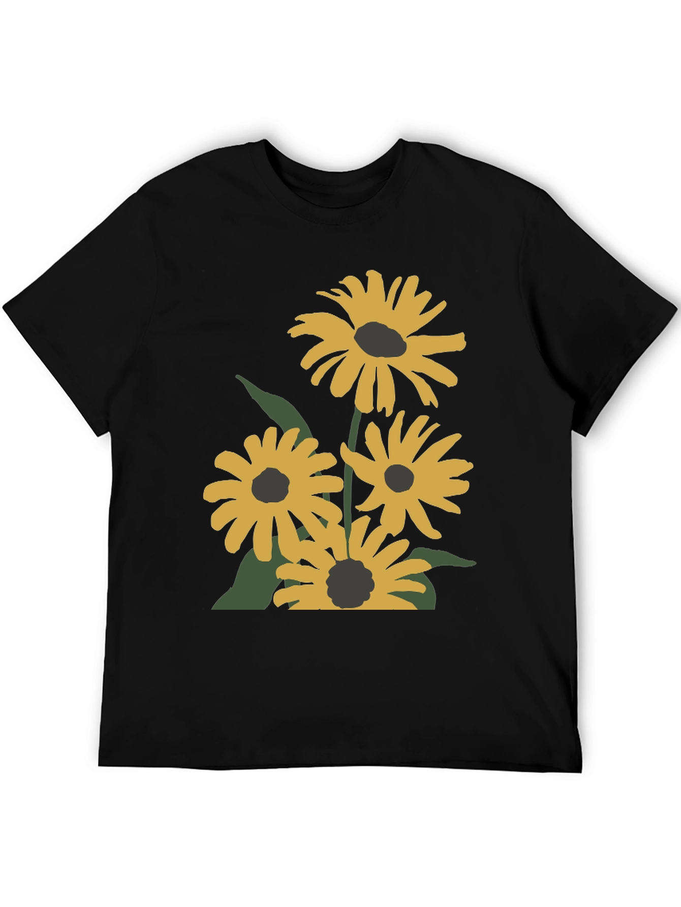 Black Floral Graphic T-Shirt
