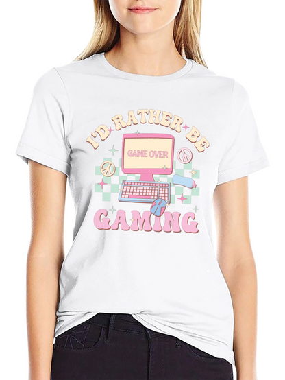 Id Rather Be Gaming Retro T-Shirt